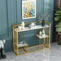 luxury console table gold frame powder coated paint console table for entryway. 