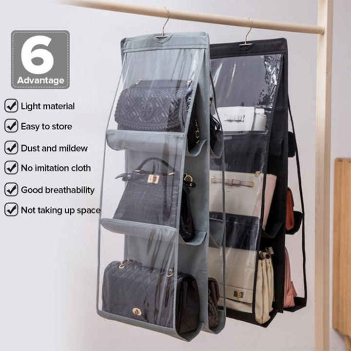 6%20and%208%20Pockets%20Double-sided%20Hanging%20Storage%20Bags%20with%20Hanging%20Hook%20/%20Handbag,%20Purse,%20Bags%20Organizer%201%20Pcs%20-%20Image%202