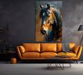 Horse Painting Print Wall Art Equestrian Large Wall Decor Animal Poster Wall Hanging for home office decor. 