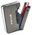 Automatic Cigarette Case With Inbuilt Refillable Lighter Premium Quality Men Gift. 
