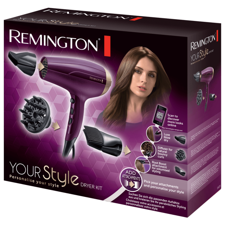 Remington D5219 Your Style Dryer with Spin Curl