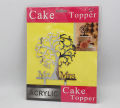 MR MRS CAKE TOPPER IN SILVER COLOR FOR CAKE DECORATION. 