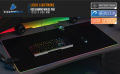 XXXL RGB Gaming Mouse Mat - 1200 x 600 mm - Mouse Pad - LED multi color - 7 LED colors plus 4 effect modes - for precision and speed - rubberized underside - washable. 