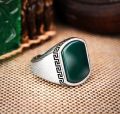 Handmade 925 sterling silver / chandi natural red green black agate / Aqeeq stone men's woman turkish ring. 