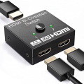 HDMI Bi-Directional Dual Function Switch and HDMI Splitter - A nonpowered HDMI switch or splitter that allows you to either connect two devices to one TV or split 1 device into 2 displays. Plug and play with no power | HDMI  Splitter | HDMI | Switchers |. 