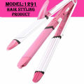 3 in 1 Original 1291 Professional Hair Straightener Hair Curler Roller Crimper Rapid Warming Hair Styling Tool Beauty Set Rod For Women 30 Sec Fast Ready Straightening Curler Styler Machine Genuine Multi Function 1291 Straighteners Rollers Crimpers. 