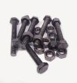Pack of 10pcs HQ 6mm x 50mm OR 2 inches 1/4 Black Metal Bolts with Nuts Hexagonal Screw nut bolt DM Hardware. 