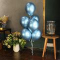 Super Metallic / Chrome Light Blue Balloons 10Pcs 12 Inch. 