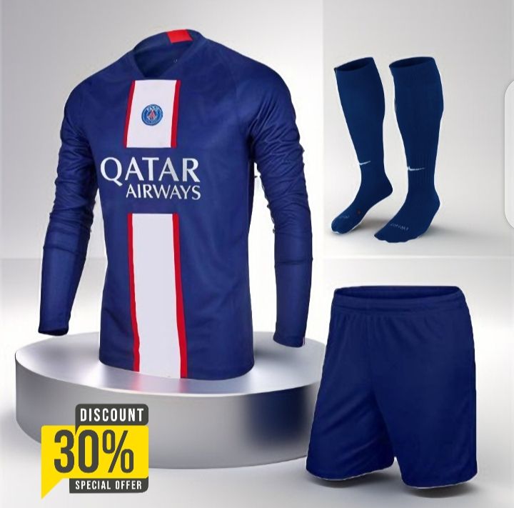 Qatar Airways PSG Full Kit 3 In 1 SHIRT SHORTS SCOSK For Men