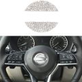 2X for Nissan Bling Car Steering Wheel Logo Decorative Diamond Crystal Shiny Decal Decoration Cover Sticker Ring. 
