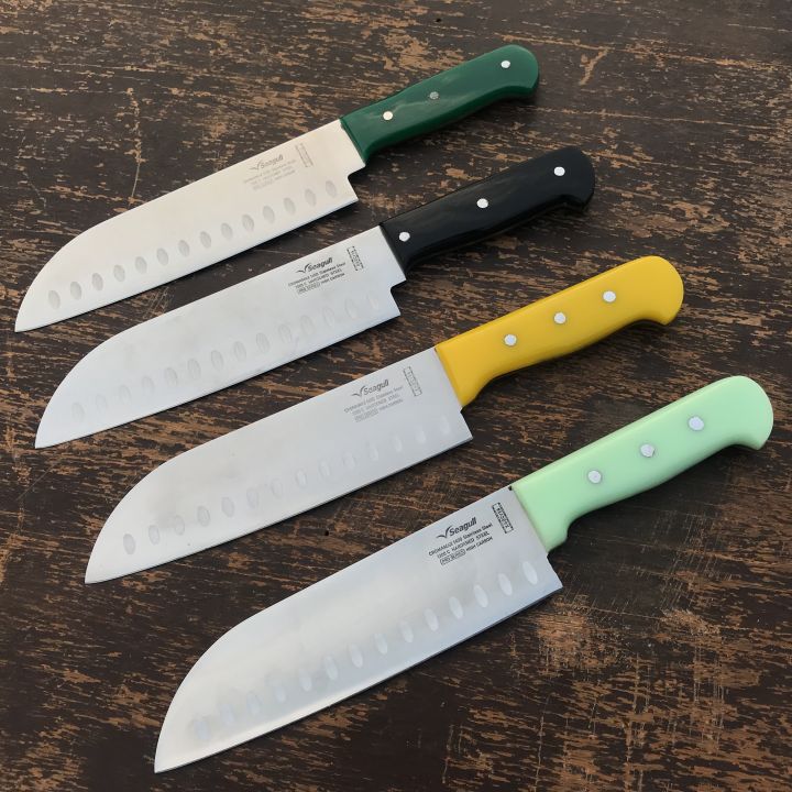4-Piece Chef’s Cutter Set – J2 Steel Blades with Green, Black, Yellow ...