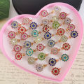 12/36PCS/set Adjustable Kids Crystal Rings Jewelry Heart Star Square Open Finger Ring For Children Girl Party Gift. 