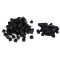 FLYEER 2020 130Pcs Plastic Square Tube Inserts End Blanking Caps Black - 100pcs 20mm x 20mm & 30Pcs 25X50mm. 