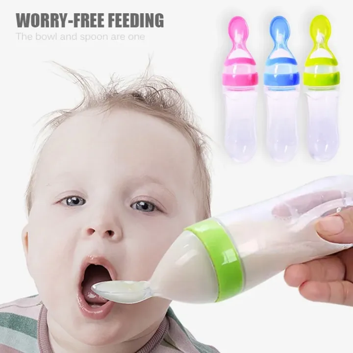 Baby%20Squeeze%20Spoon%20Feeder%2090ml%20%E2%80%93%20Silicone%20Baby%20Food%20Feeder%20with%20Soft%20Spoon%20for%20Cerelac,%20Puree,%20and%20Cereal%20%E2%80%93%20BPA-Free%20Infant%20Feeding%20Dispenser%20Bottle%20for%20Toddlers%20and%20Newborns%20%E2%80%93%20Weaning%20Spoon%20Bottle%20for%20Easy%20Mess-Free%20Feeding%20-%20Image%202