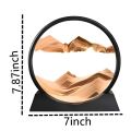 7 Inch White 3D Sand Art | Mesmerizing Sand Clock | Moving Sand Art | Hourglass Sand Timer | Decorative Accent with Deep Sea Landscape | Aesthetic Home Decoration Piece with Metal Stand. 