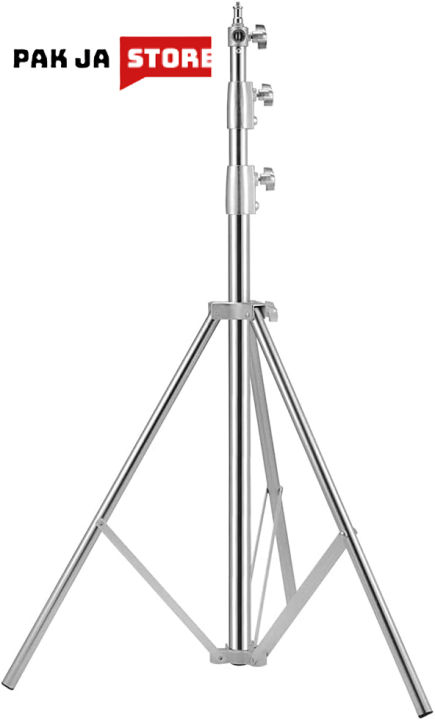PakJAStore Stainless Steel Heavy Duty Photography Tripod Light Stand, Studio Lighting Tripod for Speedlight, Strobe Light, Softbox, Umbrella