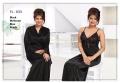 Pack of 3 Silk Robes Night Gown Set Nightwear Robe Gown - Black. 