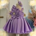 jamni, yellow, red colour elegant silk floral dress for kids girls embalished with stone work. 