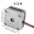 17Hs08-1004S 4-Lead Nema 17 Stepper Motor 20Mm 1A 13Ncm(18.4Oz.In). 