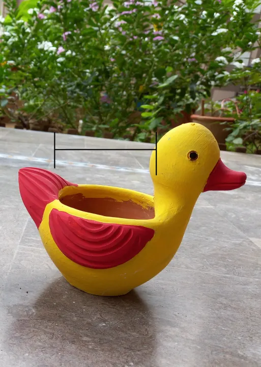 yellow%20duck%20clay%20pot,%20weather%20proof%20color,%20clay%20pots,%20creative%20pots,%20iacreativity%20-%20Image%203