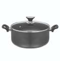 Classic Casserole Glass Lid Non-Stick 22CM-Basic Kitchen Utensil. 