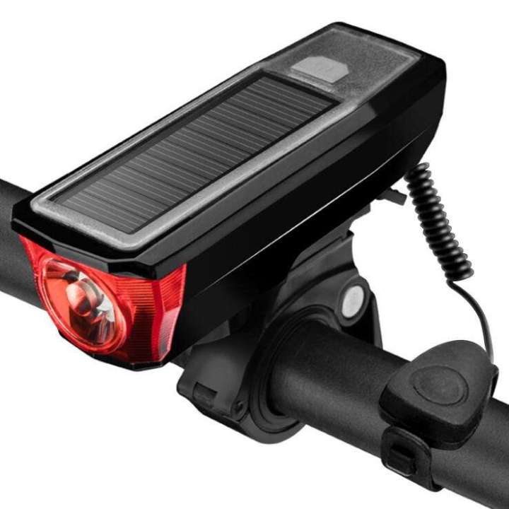 Multifunctional waterproof solar panel power charging bike accessories equipment led