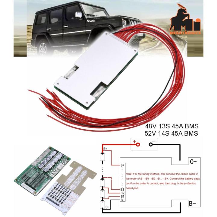 52V 48V 45A 13S 14S BMS Li-ion Lipolymer Batteries