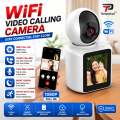 Smart 1080p Hbs-1538 WiFi Video Calling Camera HD Home Office Security Kid Monitor CCTV Wireless Indoor Outdoor Night Vision Two-Way Audio Motion Detection IP Camera V380 App Mobile View 360°. 