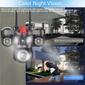 Global Version IP Camera  New Flagship 15MP Triple Lens Security Camera Wireless Outdoor WiFi 15MP 4K THREE Lens PTZ Wifi Camera Indoor / Outdoor Waterproof Security Video Surveillance Camera Light Alarm. 