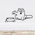 Cat Sticker - Simons Cat Funny Van Boat - Stickers Laptop Car Truck Window Bumper Decor Notebook   Size: 14×9cm/5.5×3.5in(L×W) Bowl Size: 9*5cm/3.5*2.0in(L*W). 
