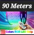 Rope Light 25 Meter to 100 Meter - LED Strip Light Color Changing Remote Control Rgb 5050 Model. 