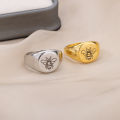 Fashion Personality Stainless Steel Butterfly Bee Ring Men and Women Cosmic Ring. 