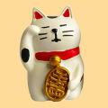 Miniature Cat Lucky Cat Version Handmade Lovely Miniature Zakka Cat Figurine for Entertainment. 