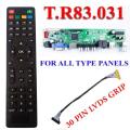 T.R83.031 Universal LCD / LED TV Board Remote & 30 Pin LVDS Grip Kit. 