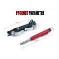 Multifunctional Adjustable Profile Scribing Ruler Measuring DIY Woodworking Deep Hole Pencil Contour Gauge Tool. 