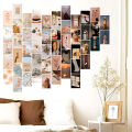 Customize 50 Brown Theme Vintage Aesthetic photo cards of your choice 50 Cards 4x6'' For Wall Decorate. 