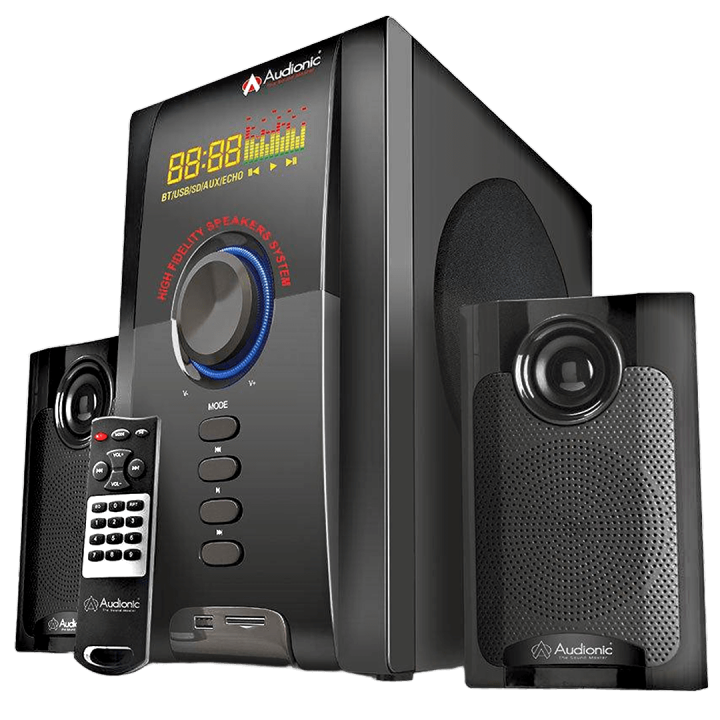 Audionic Max 550 BT Plus 2.1 Channel Bluetooth Speaker | 20W Multimedia Home Theater Speaker | 5" Woofer with Dual Satellite Speakers | USB, Micro SD & AUX | LED Display | Remote Control | Powerful Bass Sound System