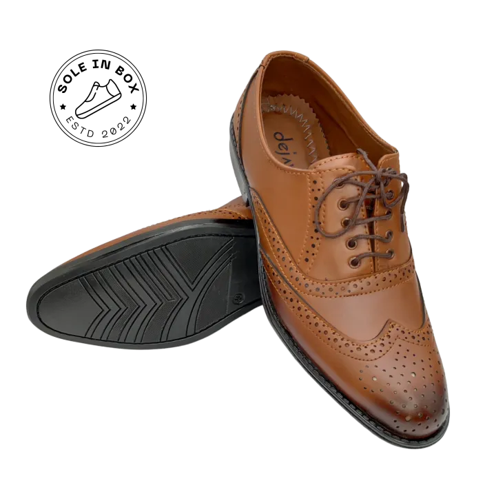 Dejavu%20Premium%20Range%20Brown%20Leather%20Shoes%20by%20Sole%20in%20Box%20-%20Image%205