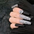 1 Box Reflective Diamonds Nail Glitter Powder Dazzling Nail Art DIY Decoration Polish Chrome Dust Sparkly Flash Disco Pigment. 