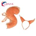 Cosplay Tail Performance Props Squirrel Ears Hair Hoop Tail Accessories. 