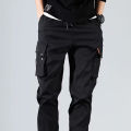 Yfashion Men Cargo Pants Loose Large Size Solid Color Trousers With Multi-pocket Fashion Casual Work Sports Pants color. 