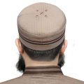 Kamal Muslim Cap For Men's Islamic Prayer Kufi Headwear Suiting Fabric  Stylish Namaz Salah Topi Traditional Wear Thread Hand Made Design. 