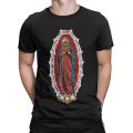 Men's T-Shirt Santa Muerte Cotton Tees Saint Death Goth Mexican Death Muertos Mother Skull T Shirts O Neck Clothing Gift Idea. 