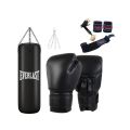 Pack of 3 Boxing Bag 4fth + Boxing Gloves punching bag bandages hand wraps. 