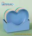 IMPERIAL HEART SHAPE 8 PLATE WITH STAND/EASY AND TRENDY FOR SERVING & USAGE/8PC PLATE SET. 
