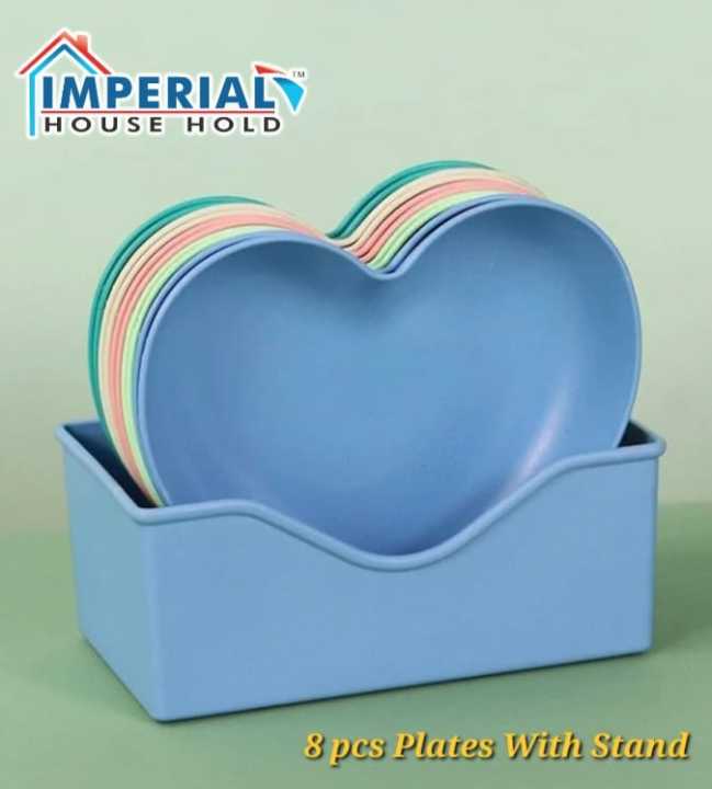 IMPERIAL%20HEART%20SHAPE%208%20PLATE%20WITH%20STAND/EASY%20AND%20TRENDY%20FOR%20SERVING%20&%20USAGE/8PC%20PLATE%20SET%20-%20Image%202