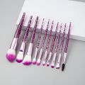TYMO 10pcs Glitter Makeup Brushes Set Diamond Crystal Handle Blending Foundation Powder Eyeshadow Eyebrow Brush Beauty Make Up Tools. 