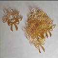 6 PCS UNIQUE GOLDEN HAPPYBIRTHDAY TOPPER FOR CAKE | STYLISH GOLDEN HBD CUTOUT | HBD CUTOUTS DESIGNS FOR CAKE. 