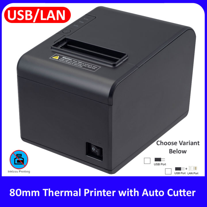 80mm Thermal Receipt Printer | Auto Cutter | USB & LAN | High-Speed POS Printer