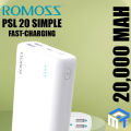 "Romoss PSL20 20000mAh Power Bank – 22.5W Fast Charging, PD & QC3.0, Dual Input/Output for All Devices". 